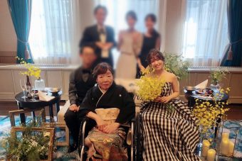 車椅子着物　留袖　結婚式　愛知県　身体障害
