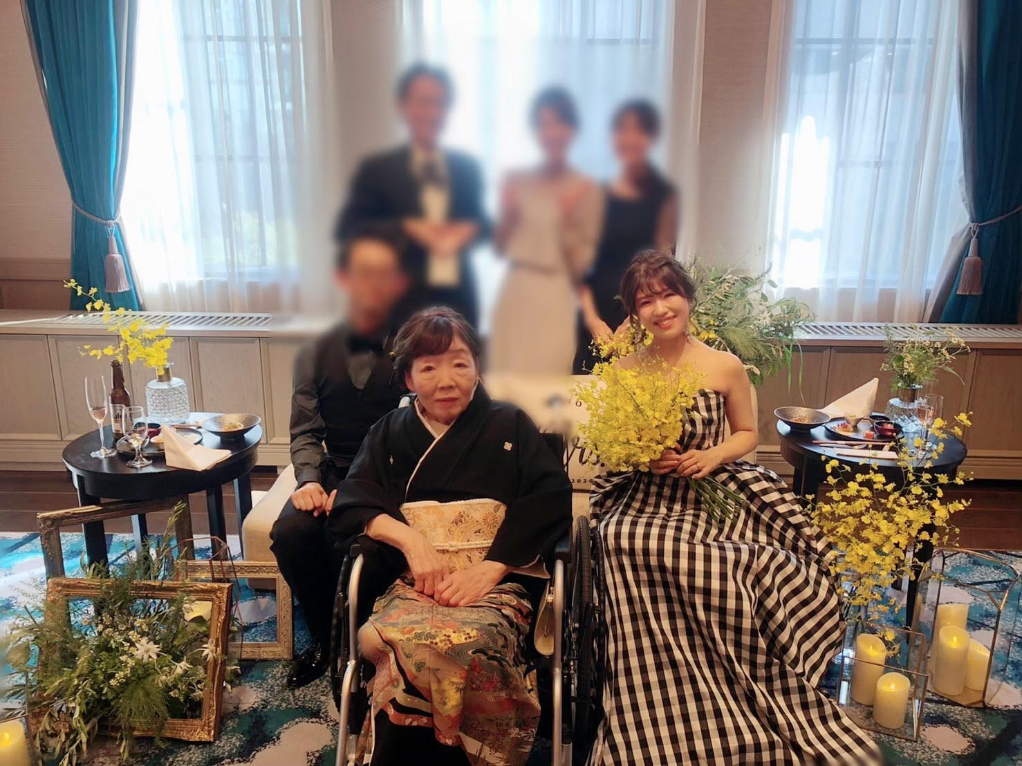 車椅子着物　留袖　結婚式　愛知県　身体障害