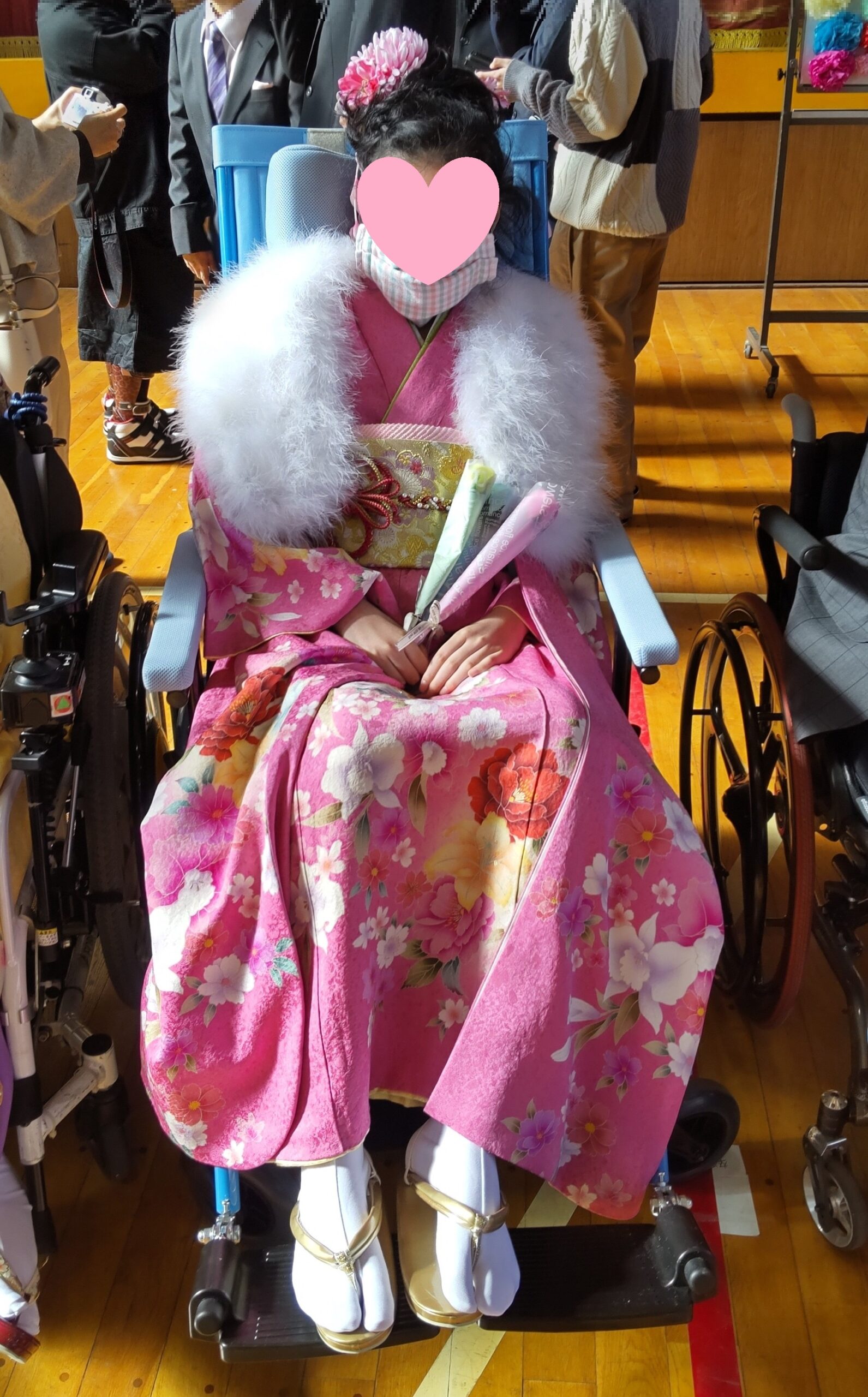 車椅子着物　振袖　成人式　愛知県　身体障害　知的障害