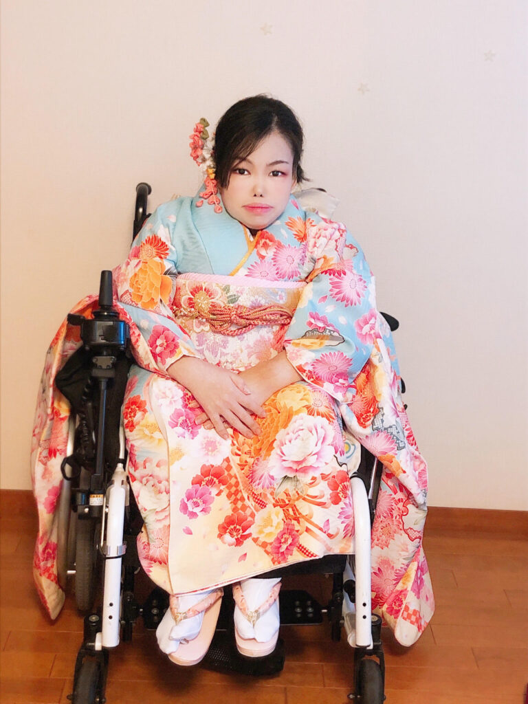 車椅子着物 振袖 成人式 愛知県 身体障害 知的障害