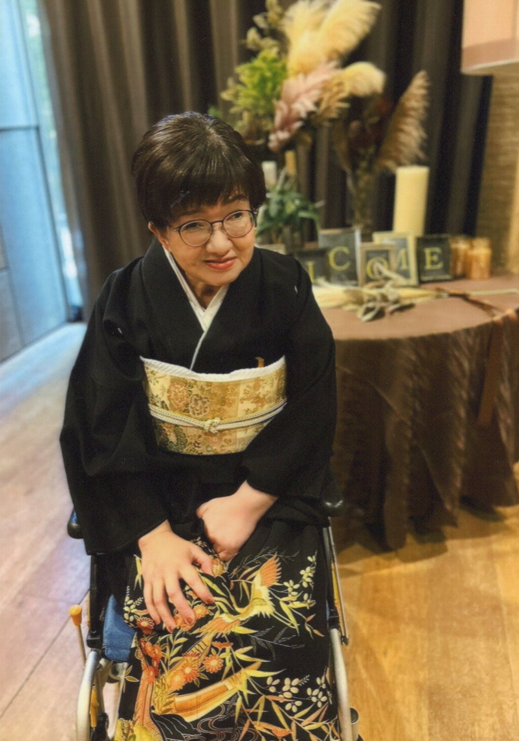 車椅子着物　留袖　結婚式　宮崎県　身体障害