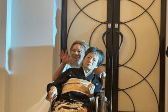 車椅子着物　留袖　結婚式　大阪府　身体障害
