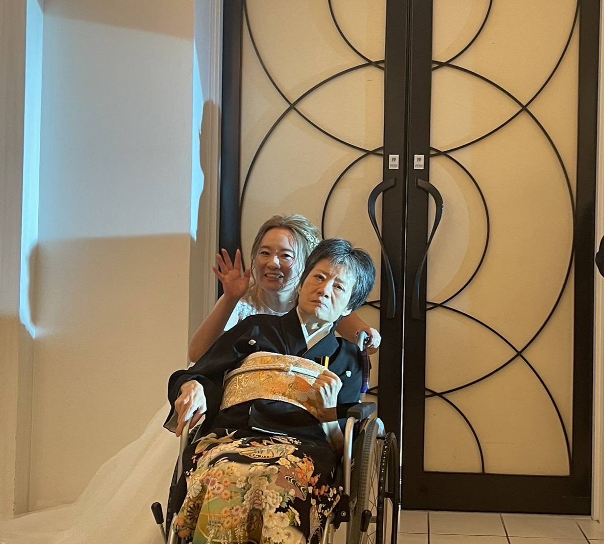 車椅子着物　留袖　結婚式　大阪府　身体障害