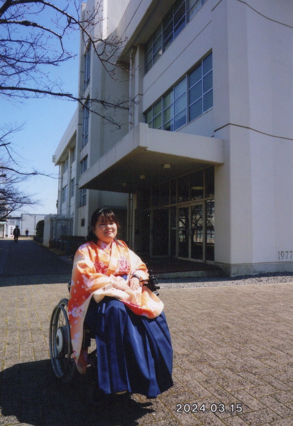 車椅子着物　女袴　卒業式　香川県　身体障害　知的障害　名古屋