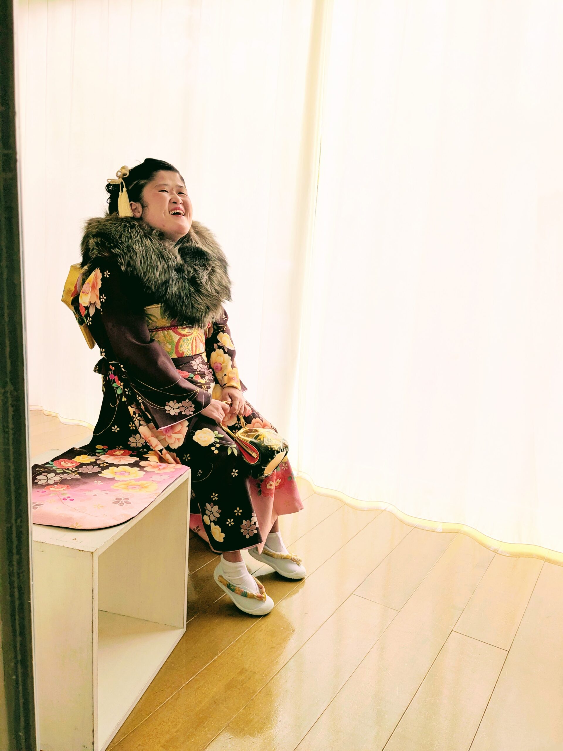 車椅子着物　振袖　　成人式　愛知県　身体障害　知的障害　名古屋