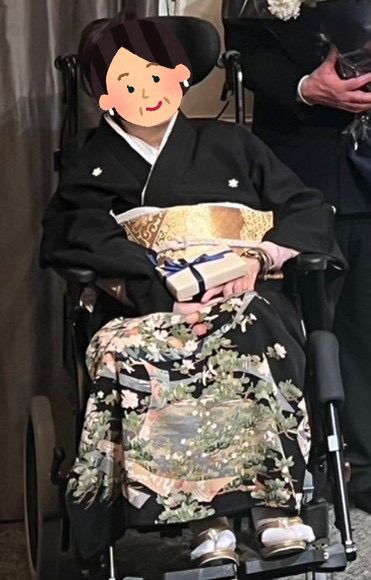 車椅子着物　留袖　結婚式　東京都　身体障害　名古屋