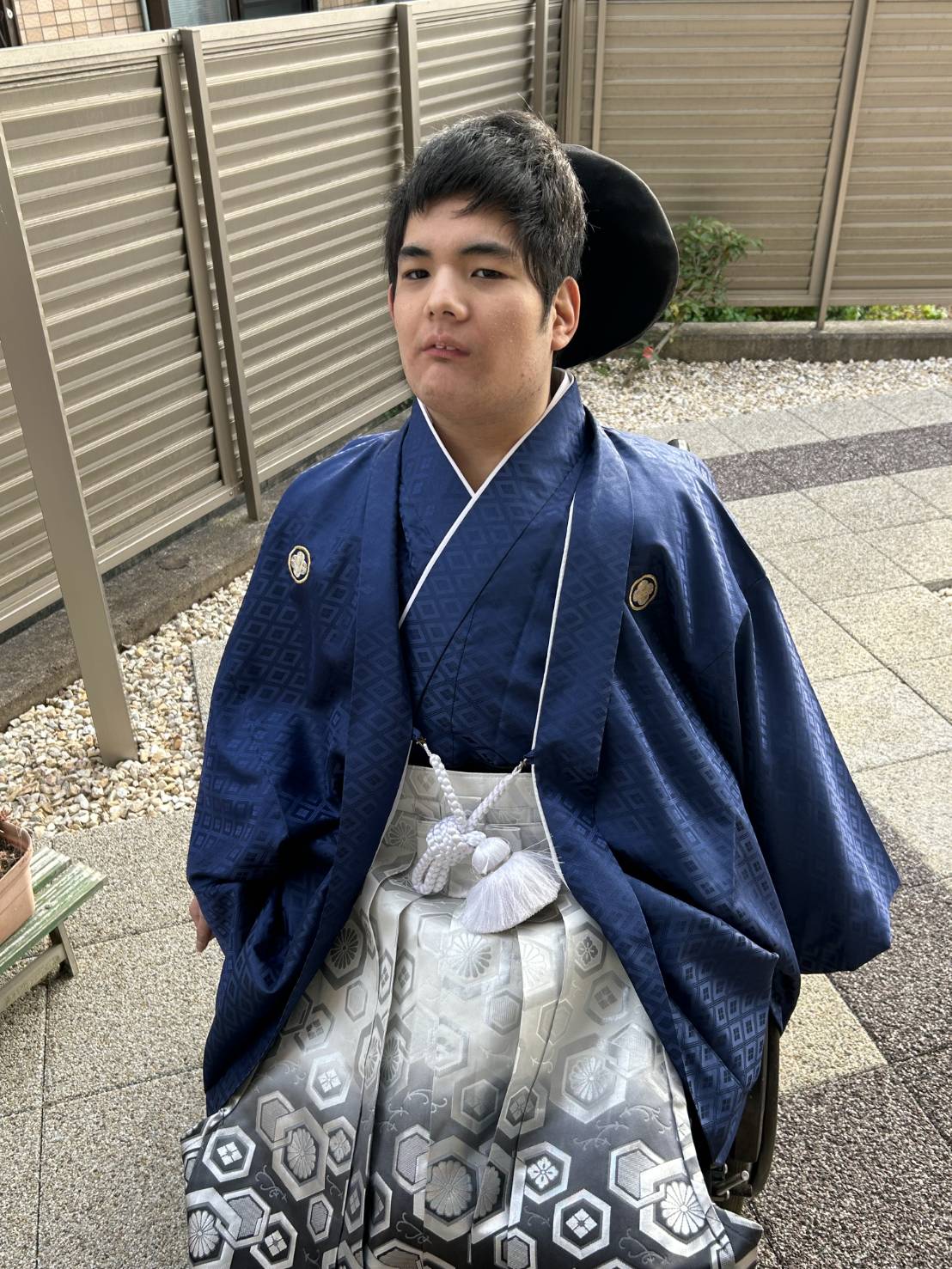 車椅子着物　男袴　　成人式　千葉県　身体障害　知的障害　名古屋
