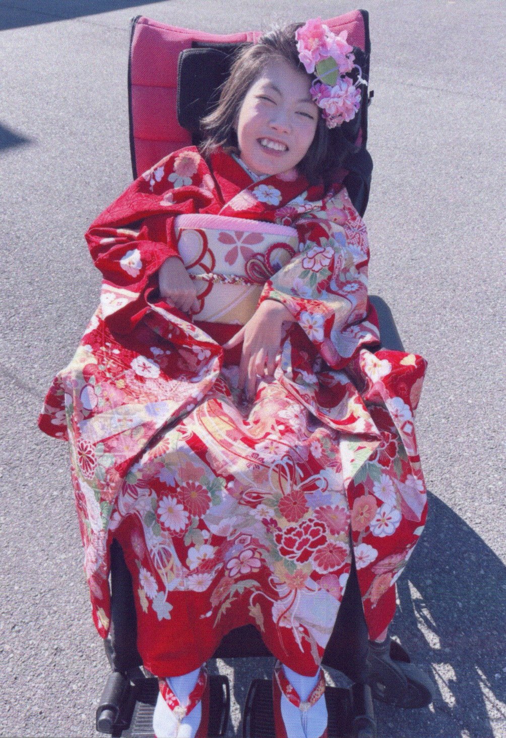 車椅子着物　振袖　　成人式　埼玉県　身体障害　知的障害　名古屋