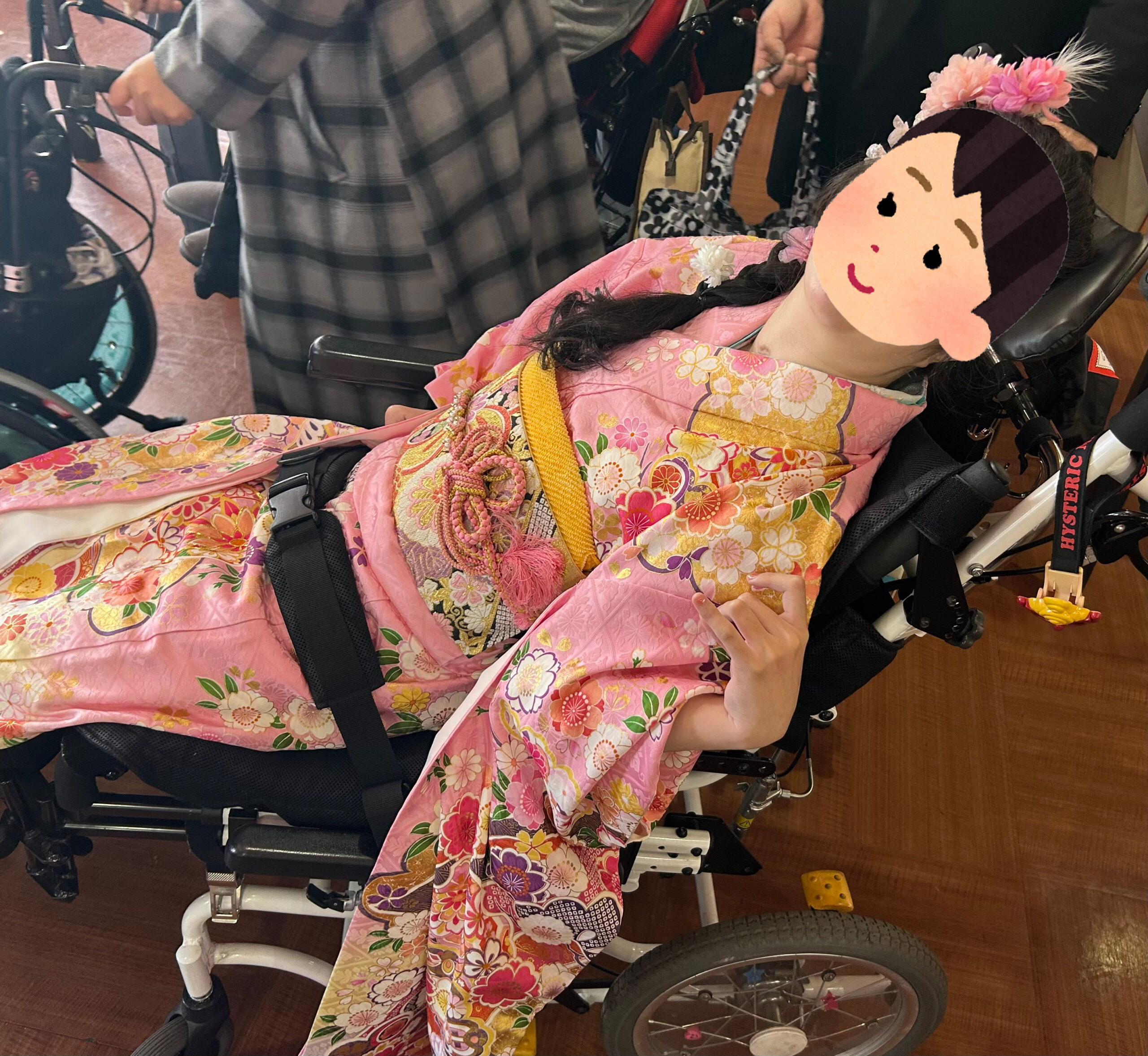 車椅子着物　振袖　　成人式　東京都　身体障害　知的障害　名古屋