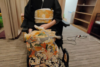 車椅子着物　留袖　結婚式　山梨県　身体障害　名古屋