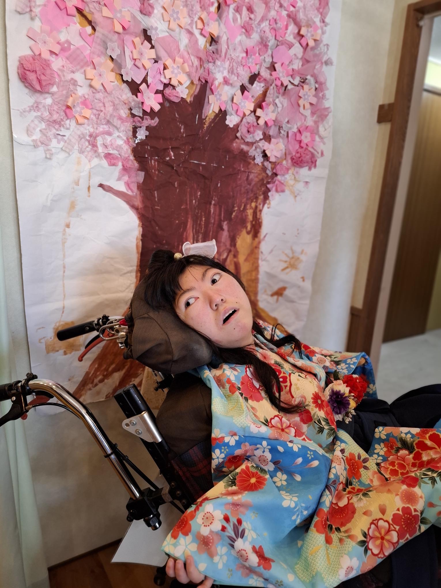 車椅子着物　袴　　卒業式　神奈川県　身体障害　知的障害　名古屋